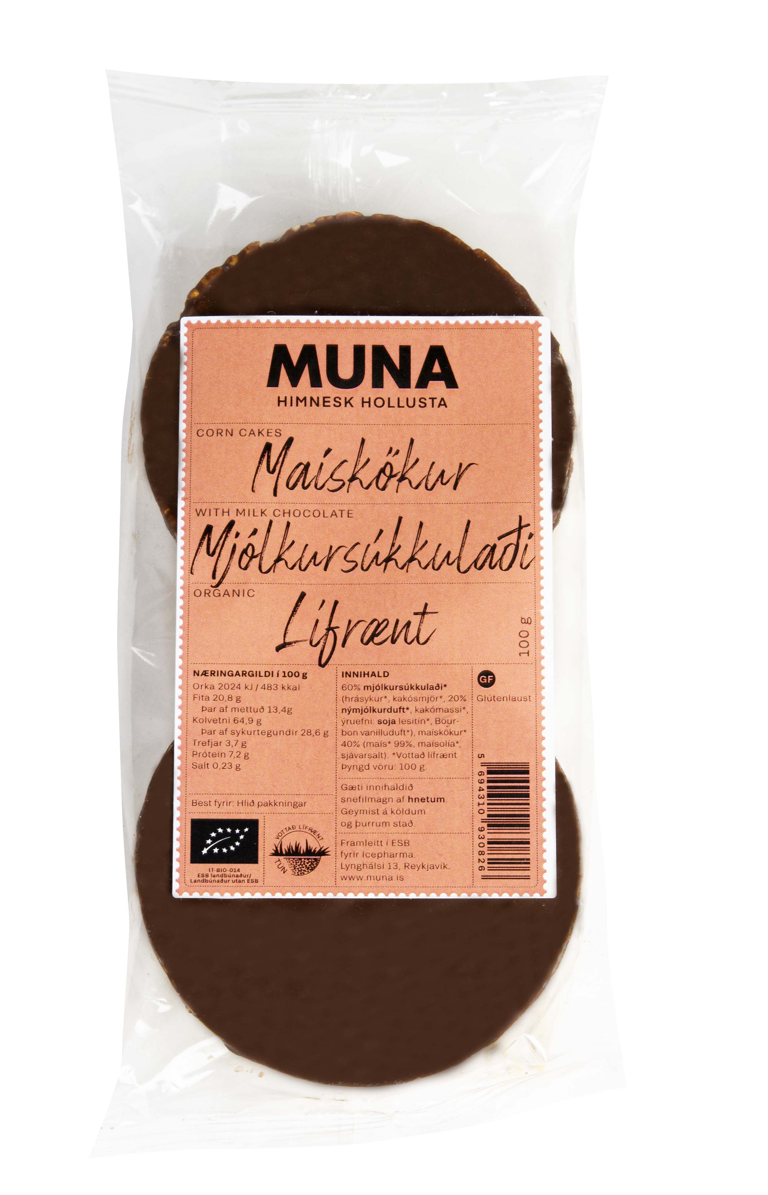 MUNA Maískökur m/mjólkursúkkulaði